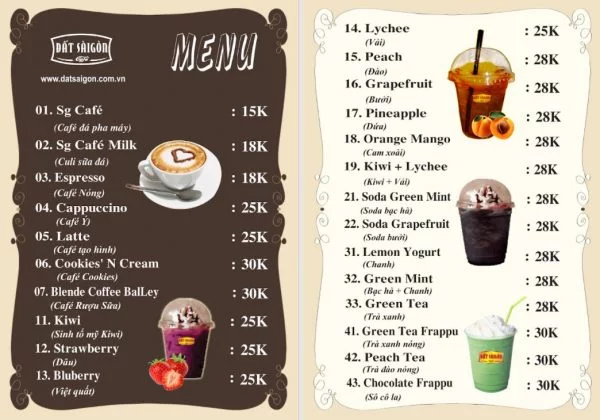 Cách xây dựng menu đồ uống chuyên nghiệp trong 4 bước Cách xây dựng menu đồ uống chuyên nghiệp
