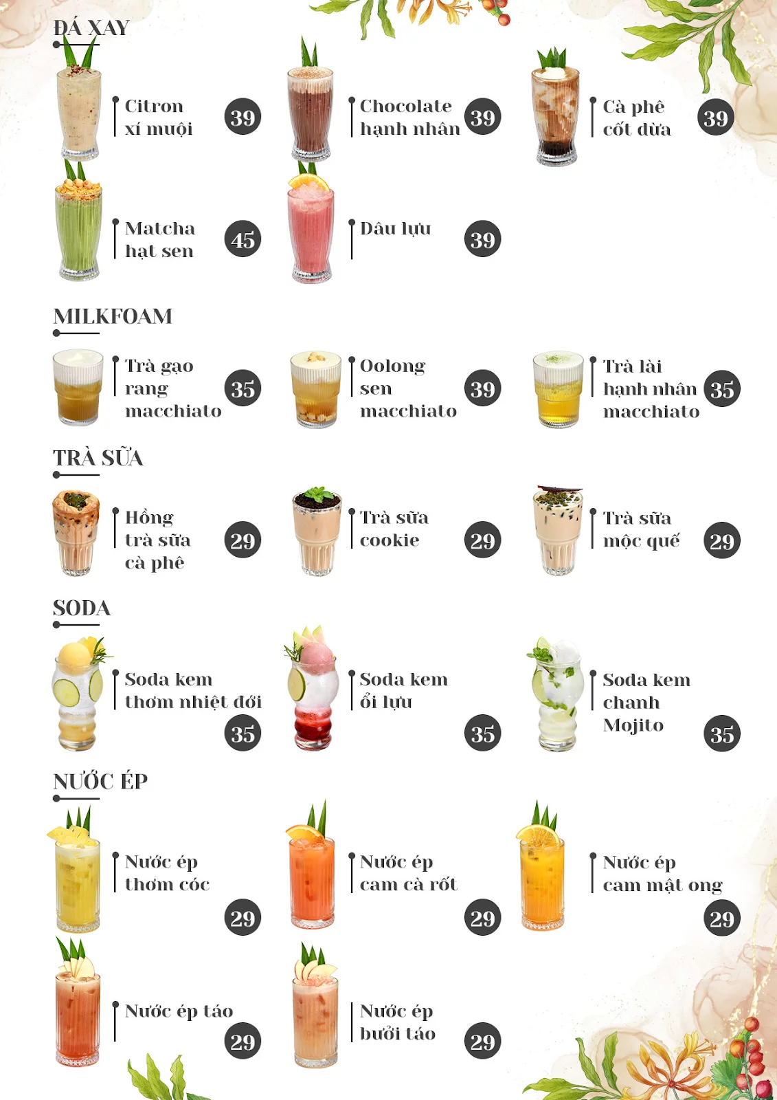 Cách xây dựng menu đồ uống chuyên nghiệp trong 4 bước Menu đồ uống