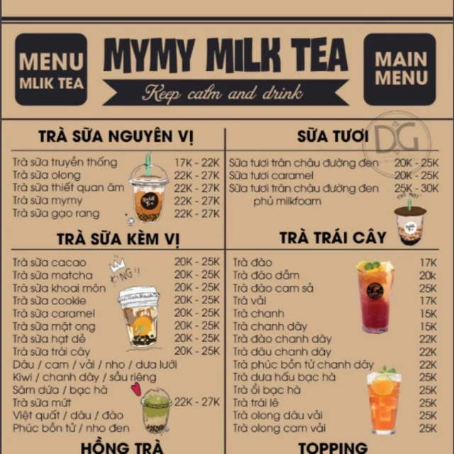 Cách xây dựng menu đồ uống chuyên nghiệp trong 4 bước Menu đồ uống